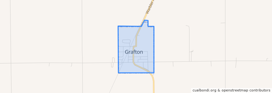 Mapa de ubicacion de Grafton.