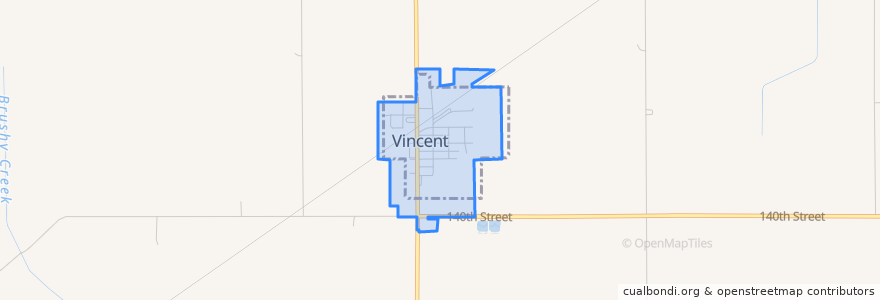 Mapa de ubicacion de Vincent.