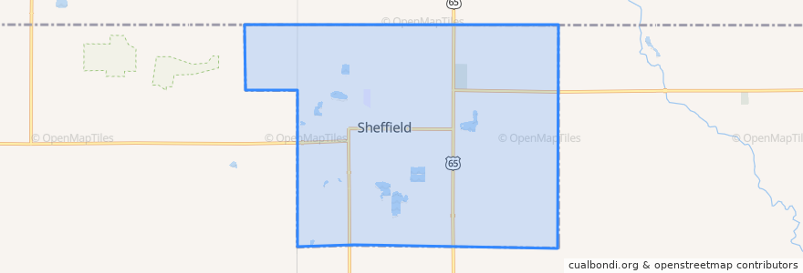 Mapa de ubicacion de Sheffield.