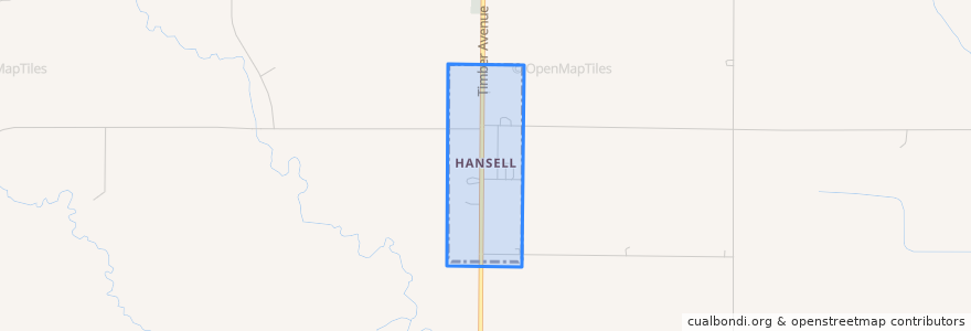 Mapa de ubicacion de Hansell.