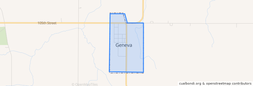 Mapa de ubicacion de Geneva.