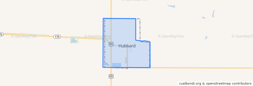 Mapa de ubicacion de Hubbard.