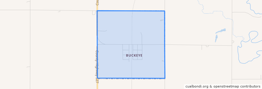 Mapa de ubicacion de Buckeye.