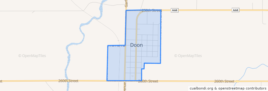 Mapa de ubicacion de Doon.