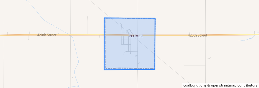 Mapa de ubicacion de Plover.