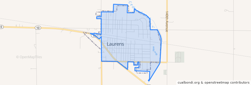 Mapa de ubicacion de Laurens.