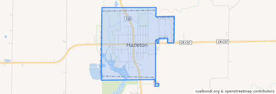 Mapa de ubicacion de Hazleton.