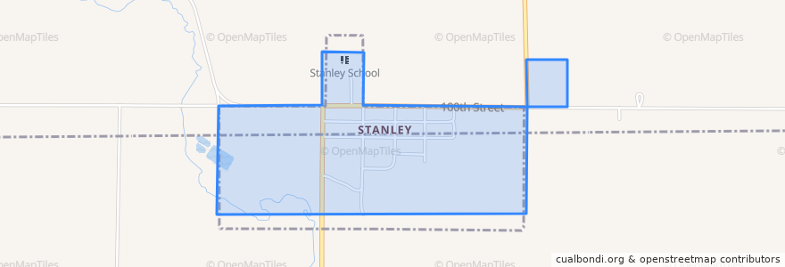 Mapa de ubicacion de Stanley.