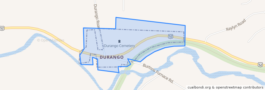 Mapa de ubicacion de Durango.