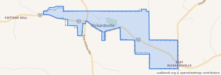 Mapa de ubicacion de Rickardsville.