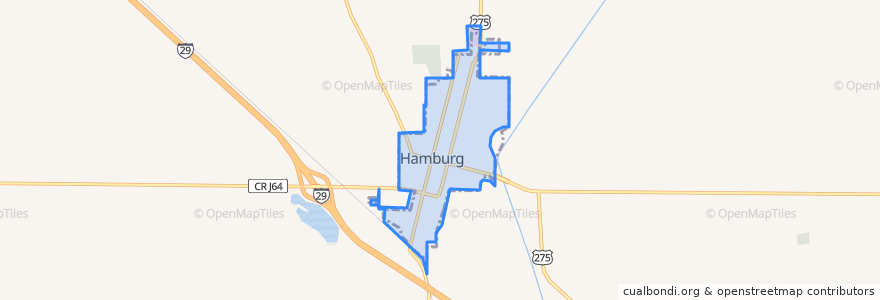 Mapa de ubicacion de Hamburg.