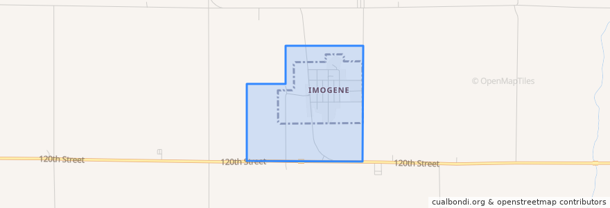 Mapa de ubicacion de Imogene.