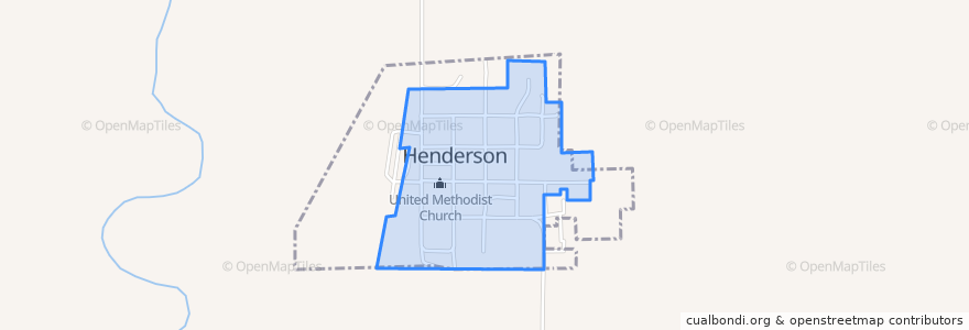 Mapa de ubicacion de Henderson.