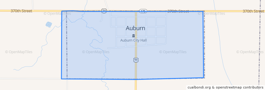 Mapa de ubicacion de Auburn.