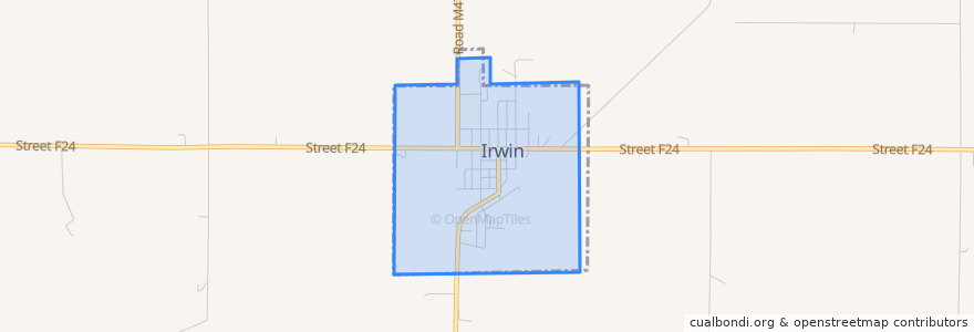 Mapa de ubicacion de Irwin.