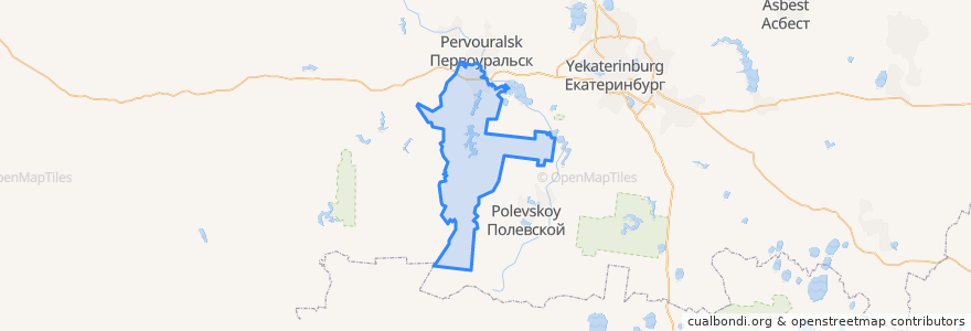 Mapa de ubicacion de городской округ Ревда.