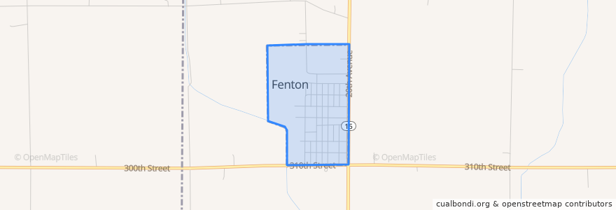 Mapa de ubicacion de Fenton.