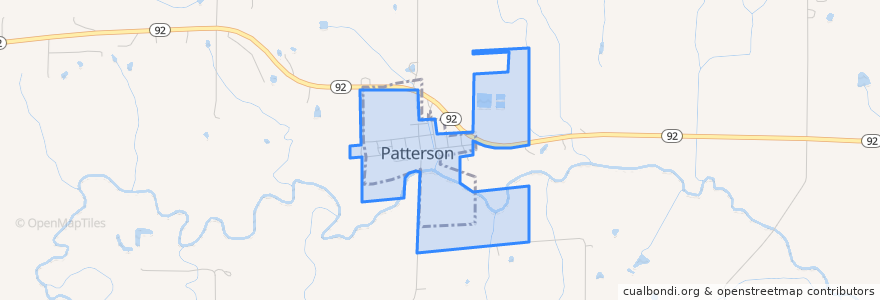 Mapa de ubicacion de Patterson.