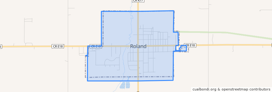 Mapa de ubicacion de Roland.