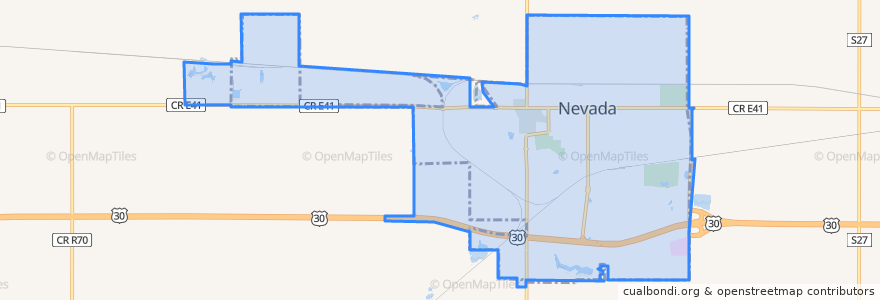 Mapa de ubicacion de Nevada.