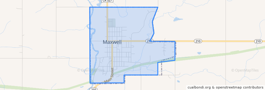 Mapa de ubicacion de Maxwell.