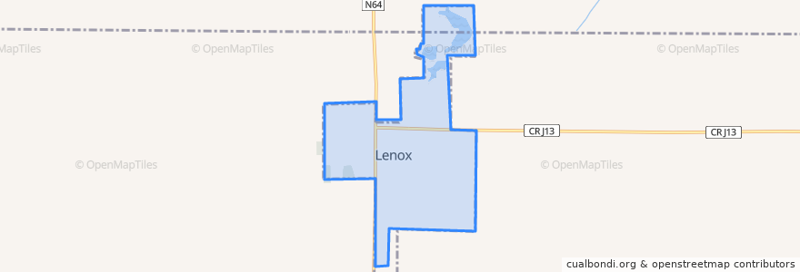 Mapa de ubicacion de Lenox.