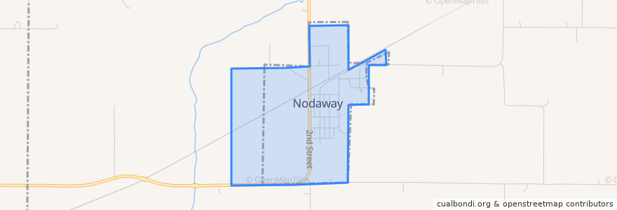 Mapa de ubicacion de Nodaway.