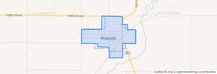 Mapa de ubicacion de Prescott.