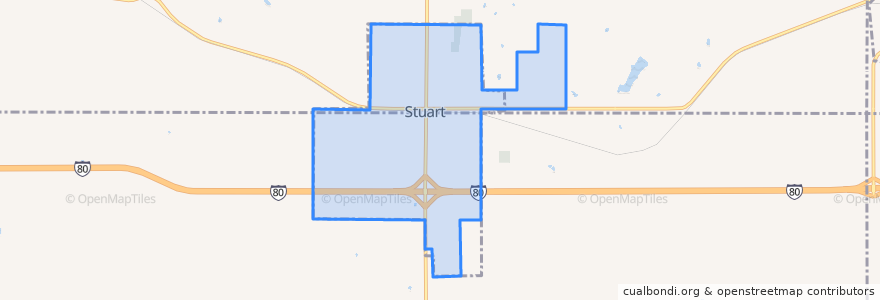 Mapa de ubicacion de Stuart.