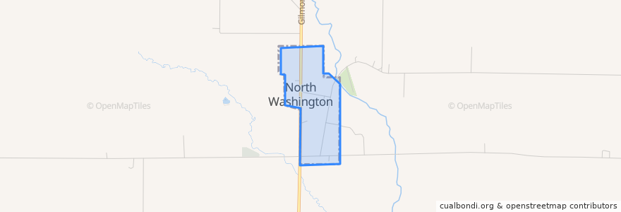 Mapa de ubicacion de North Washington.