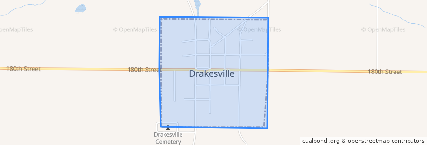 Mapa de ubicacion de Drakesville.