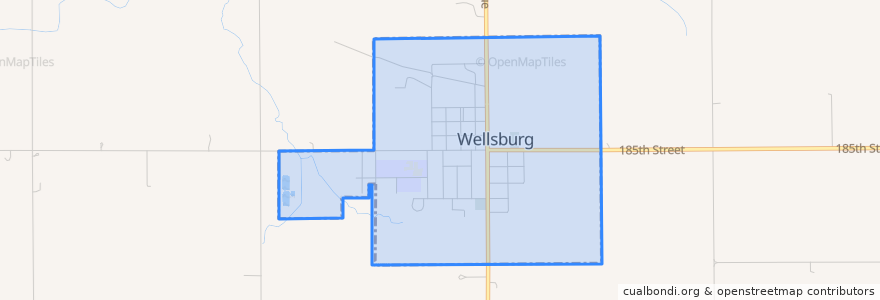 Mapa de ubicacion de Wellsburg.