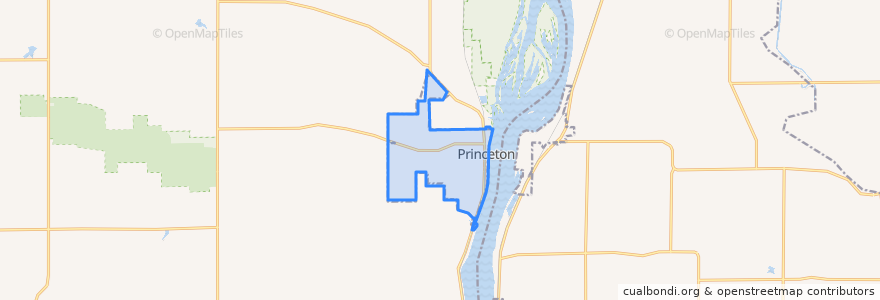 Mapa de ubicacion de Princeton.