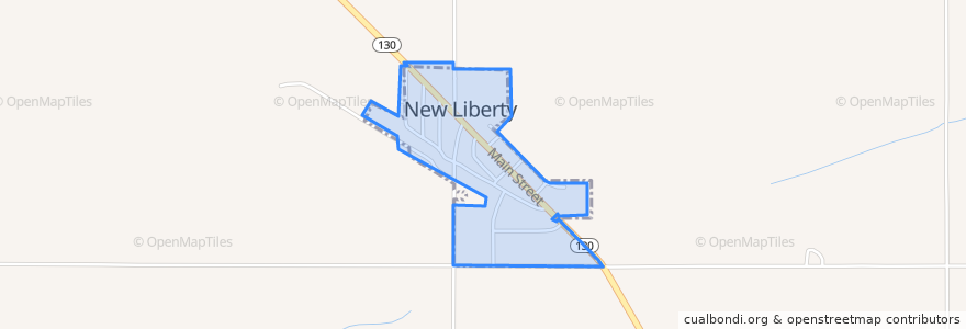 Mapa de ubicacion de New Liberty.