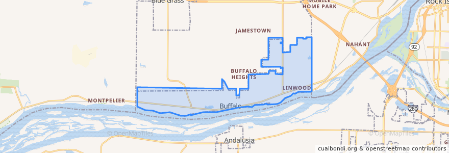 Mapa de ubicacion de Buffalo.