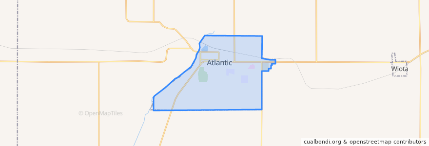 Mapa de ubicacion de Atlantic.