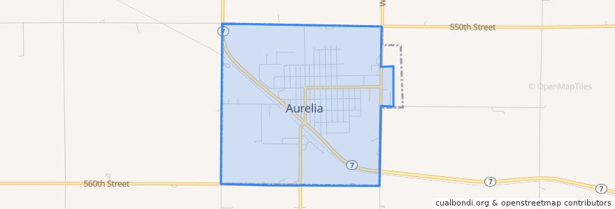 Mapa de ubicacion de Aurelia.