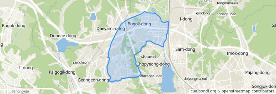 Mapa de ubicacion de 송부동.