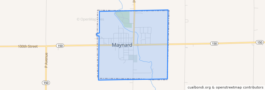 Mapa de ubicacion de Maynard.