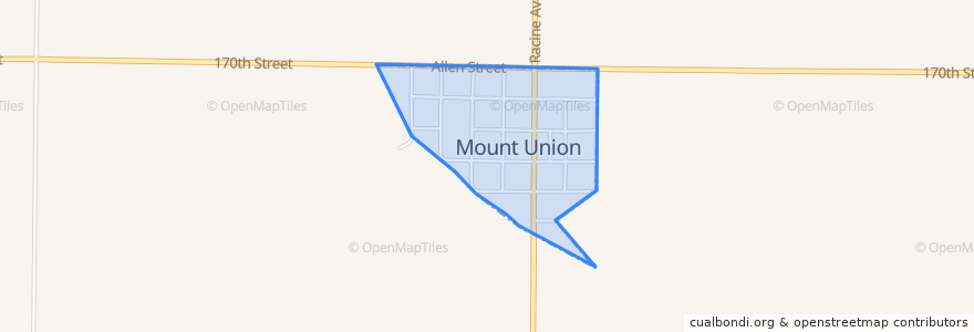 Mapa de ubicacion de Mount Union.