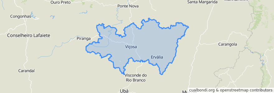 Mapa de ubicacion de Região Geográfica Imediata de Viçosa.