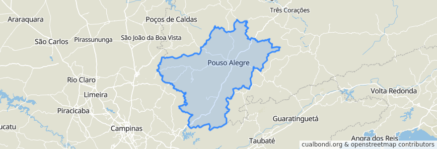 Mapa de ubicacion de Região Geográfica Imediata de Pouso Alegre.