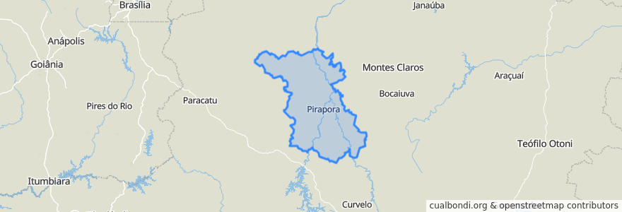 Mapa de ubicacion de Região Geográfica Imediata de Pirapora.