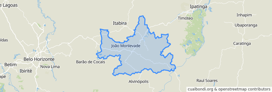 Mapa de ubicacion de Região Geográfica Imediata de João Monlevade.