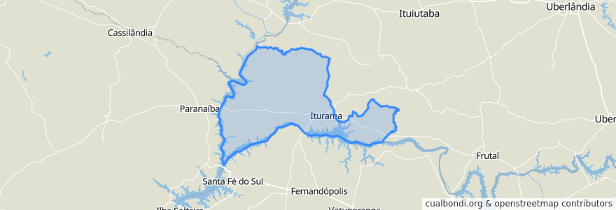 Mapa de ubicacion de Região Geográfica Imediata de Iturama.