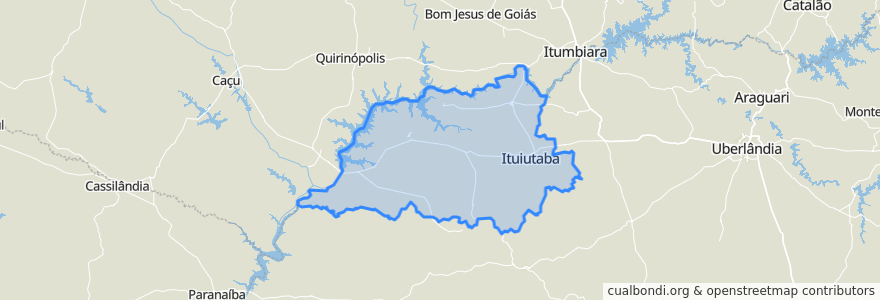 Mapa de ubicacion de Região Geográfica Imediata de Ituiutaba.