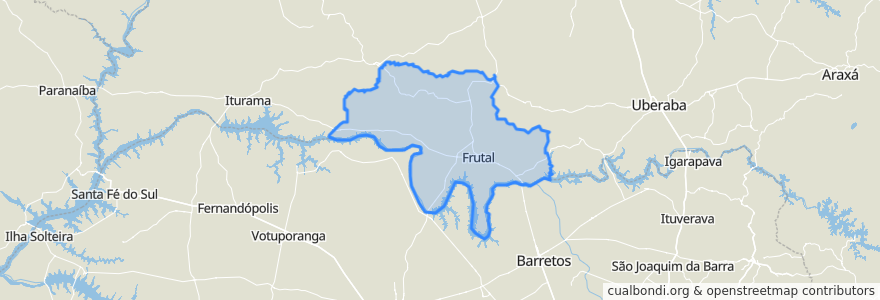 Mapa de ubicacion de Região Geográfica Imediata de Frutal.