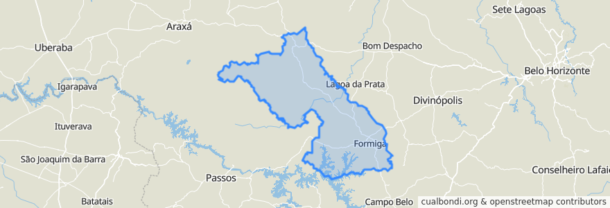 Mapa de ubicacion de Região Geográfica Imediata de Formiga.