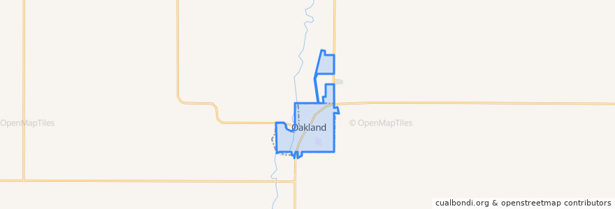 Mapa de ubicacion de Oakland.