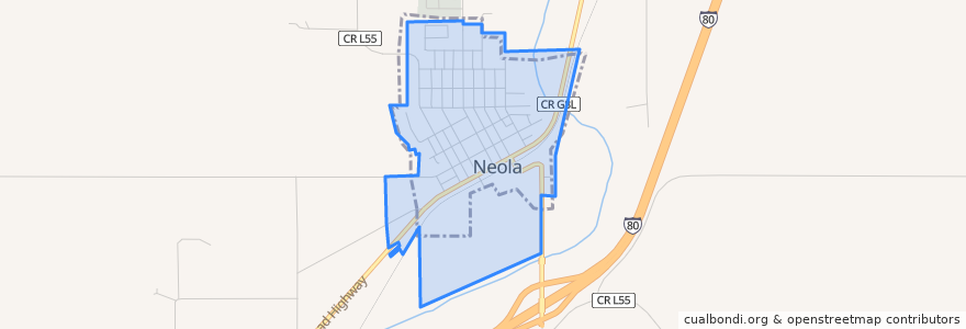 Mapa de ubicacion de Neola.